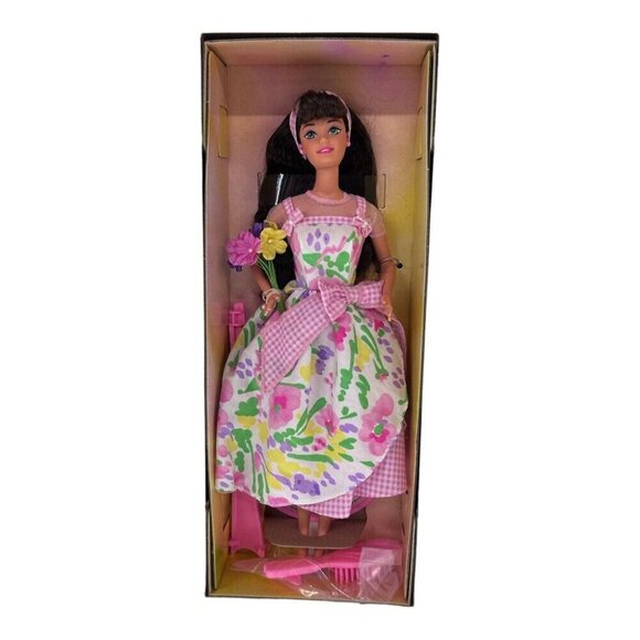 Avon Spring Petals Barbie Doll Brunette Special Edition Mattel VINTAGE 1997 - Picture 2 of 6